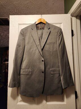 ermenegildo Zegna for saks fifth avenue men's 88%wool 12%silk 2pc suit size:42R